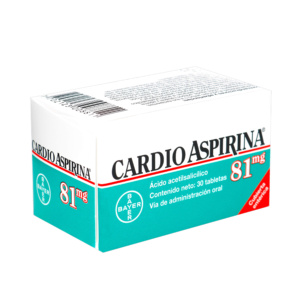 CARDIOASPIRINA 81 MG 30 TABLETAS (PDB)