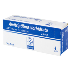 AMITRIPTILINA 25 MG 30 TABLETAS RC