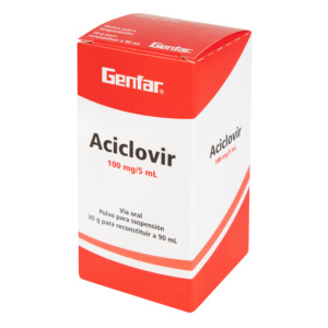 ACICLOVIR 100 MG SUSPENSION 90 ML GF