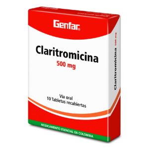 CLARITROMICINA 500 MG 10 TABLETAS GF