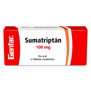 SUMATRIPTAN 100 MG 2 TABLETAS GF