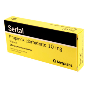 SERTAL 10 MG 20 GRAGEAS