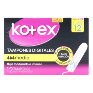 TAMPONES DIG.KOTEX MED 12 UNIDADES