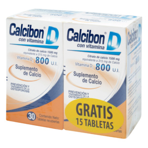 CALCIBON D 800 UI 30 TBS GRATIS 15 TBS